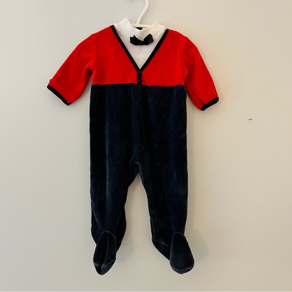 (4 for $20) Vintage Kiddo brand velour sleeper/jumpsuit - Picture 1 of 3